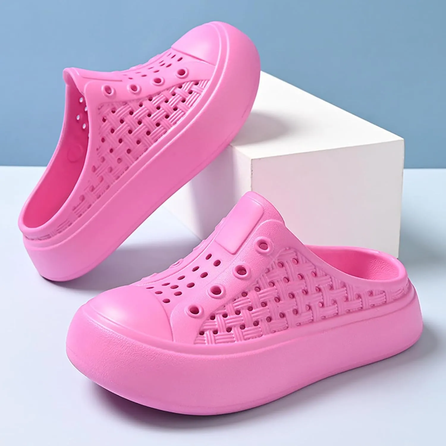 Walking Shoes for Boys Girls Girls Shoes Comfortable Soft Thick Sole One Foot Covered Sandals Fashionable Light Sandals