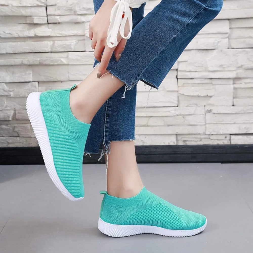 Walking Shoes Women Casual Sock Sneakers Comfy Breathable Slip on Sneakers Lightweight Casual Sports Work Shoes