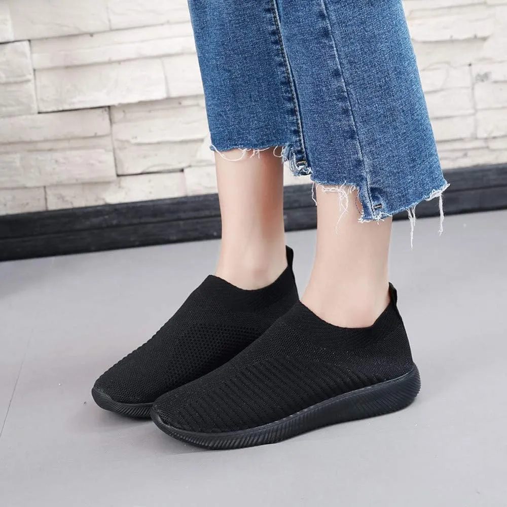 Walking Shoes Women Casual Sock Sneakers Comfy Breathable Slip on Sneakers Lightweight Casual Sports Work Shoes
