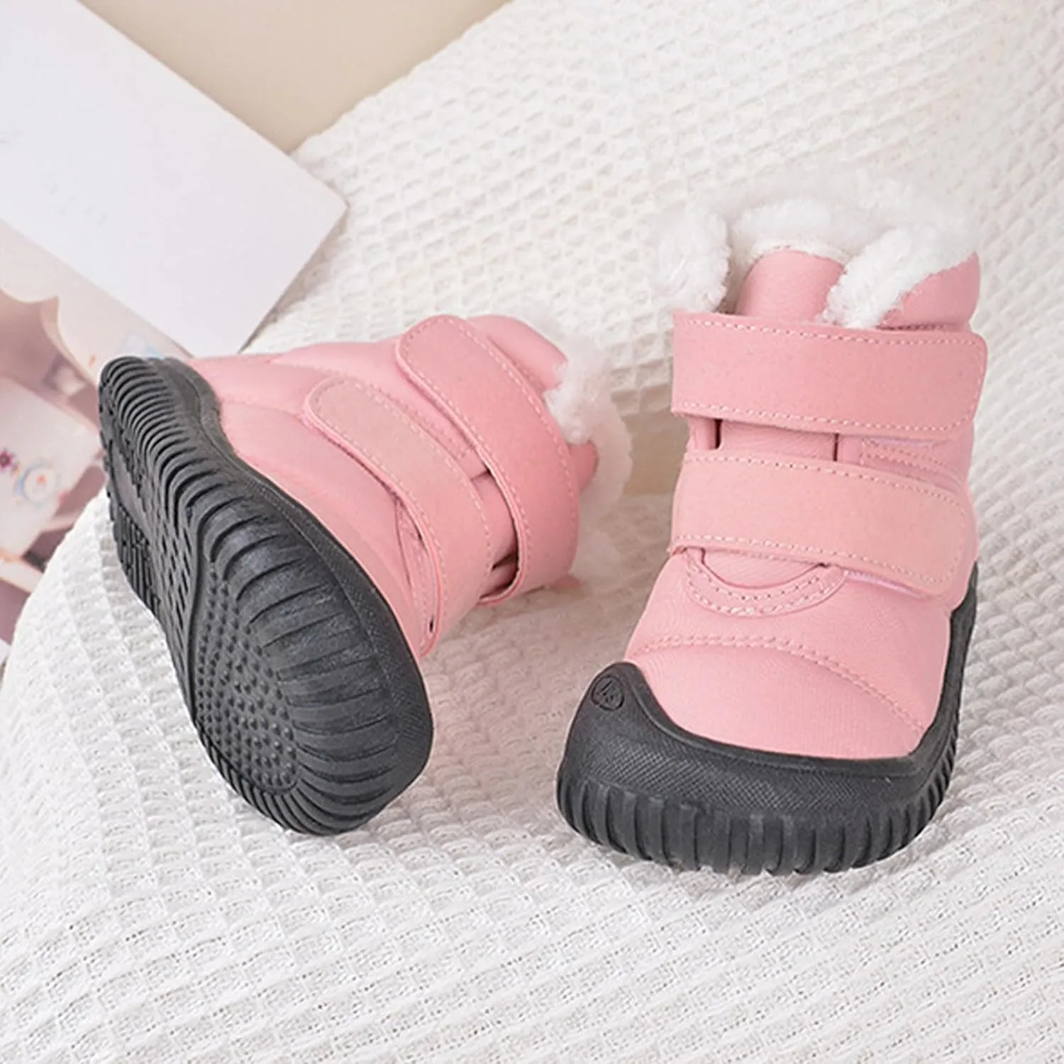 Winter Boots Kids Winter Boots with Wide Toe Box Warm Non-Slip Waterproof Lightweight Snow Boots for Toddler