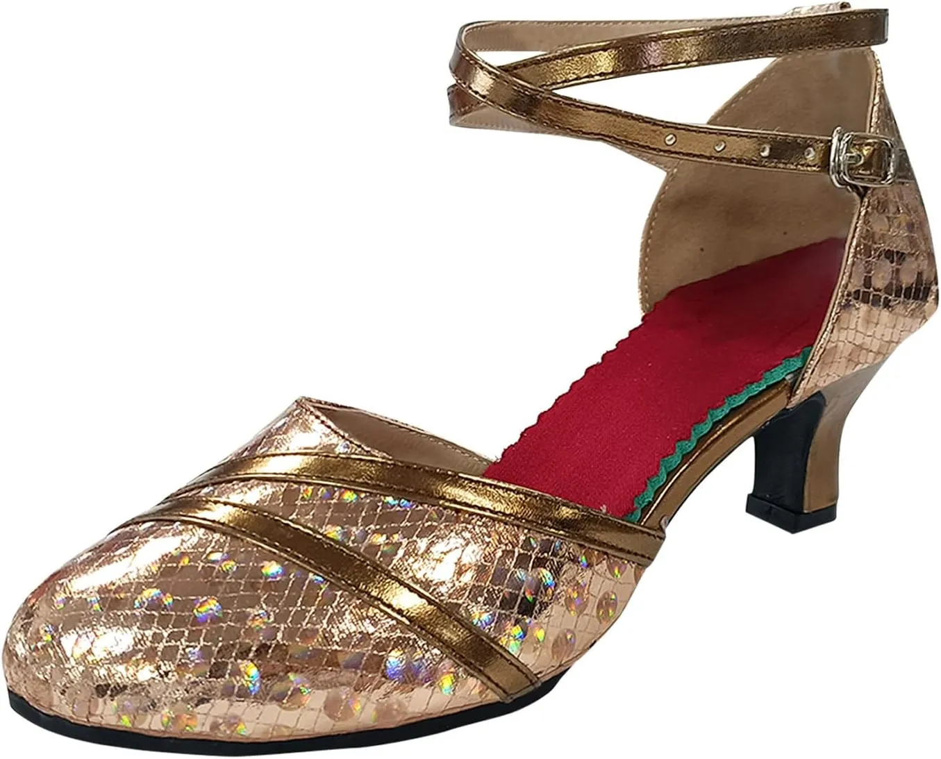 Women Rhinestone Ballroom Dance Shoes Latin Performance Dance Shoes