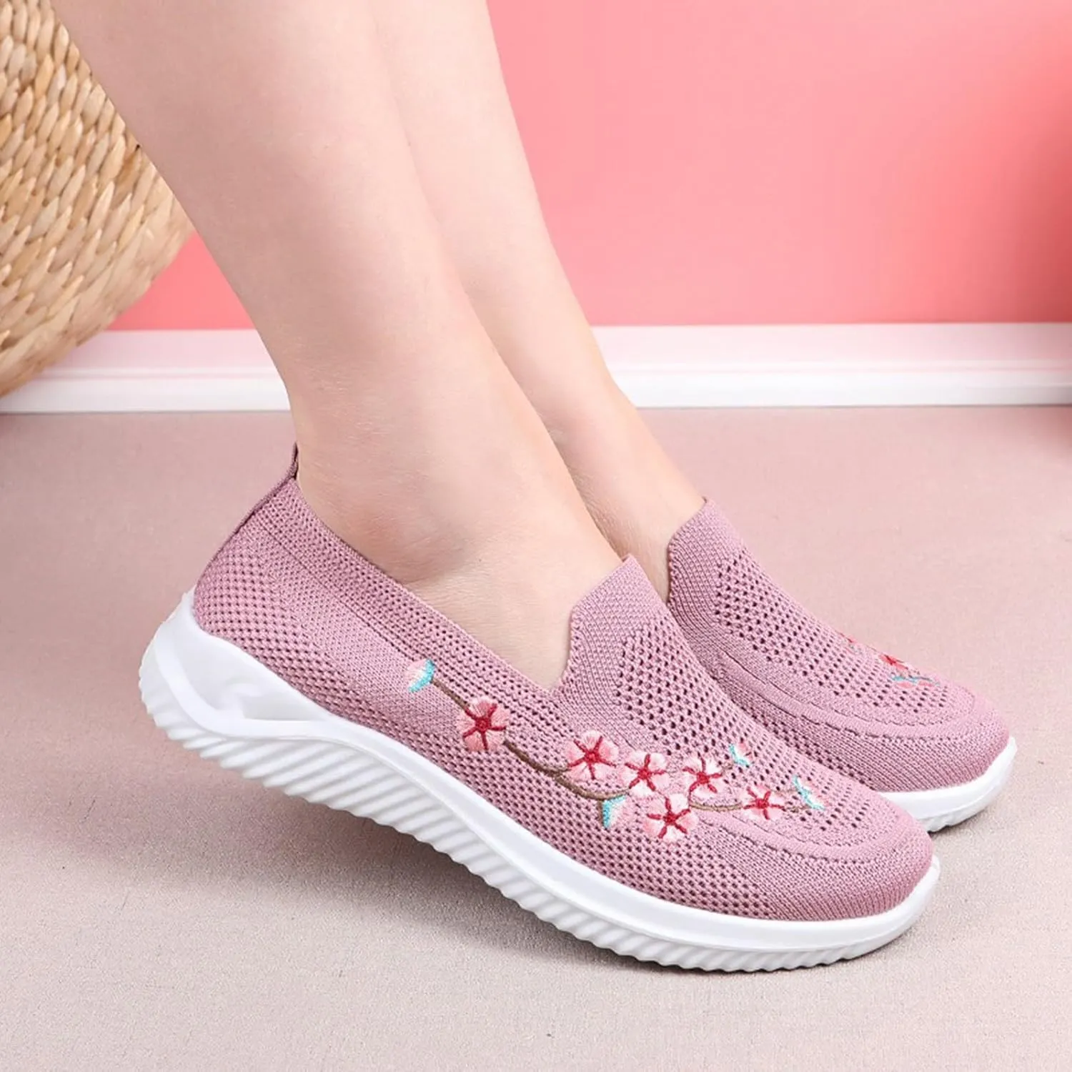 Women Walking Sneakers Lightweight Breathable Running Shoes Non Slip Athletic Sneakers Workout Casual Sports Shoes