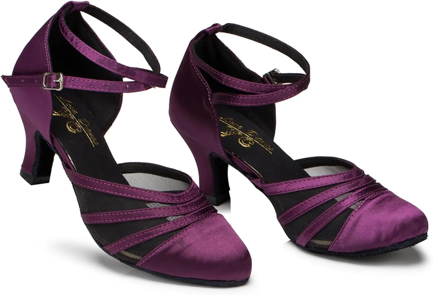Women's Closed-Toe Ballroom Latin Party Wedding Performance Dance Shoes