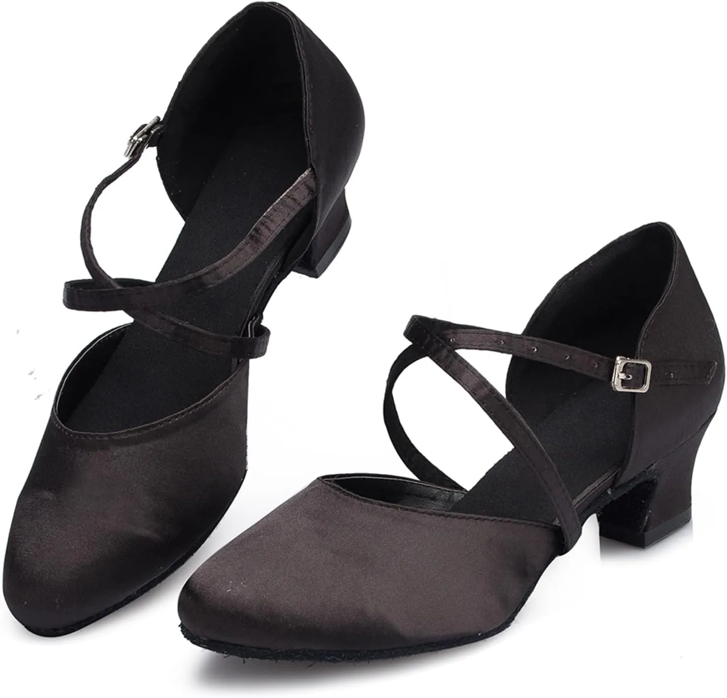 Women's Closed-Toe Ballroom Latin Party Wedding Performance Dance Shoes