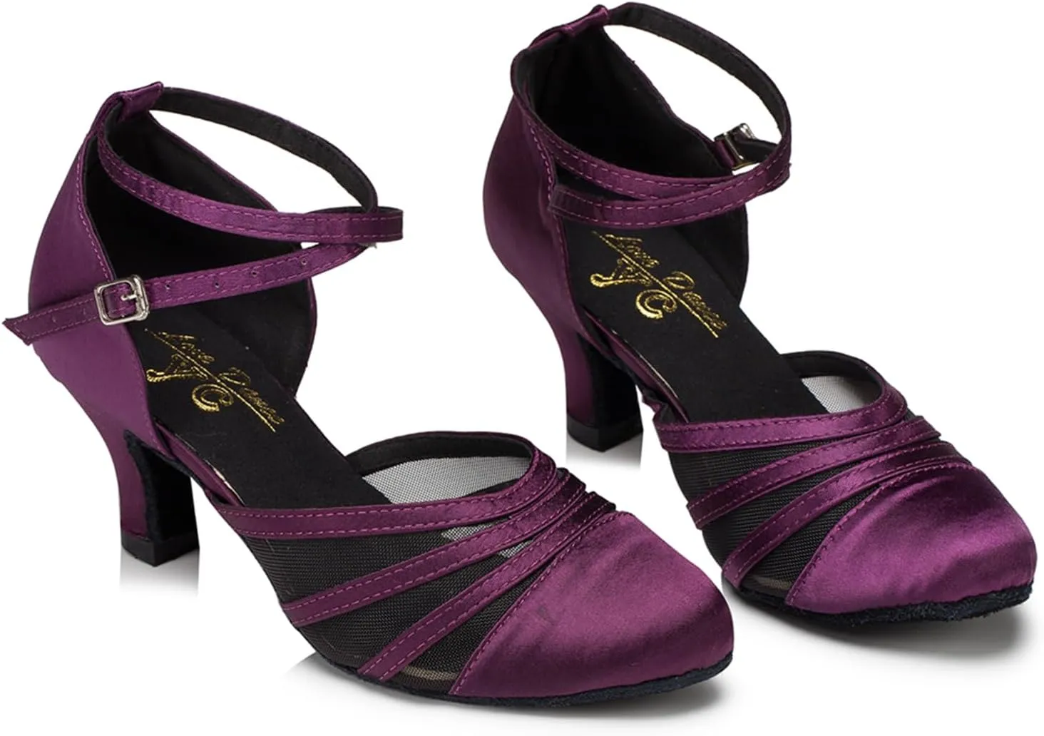 Women's Closed-Toe Ballroom Latin Party Wedding Performance Dance Shoes