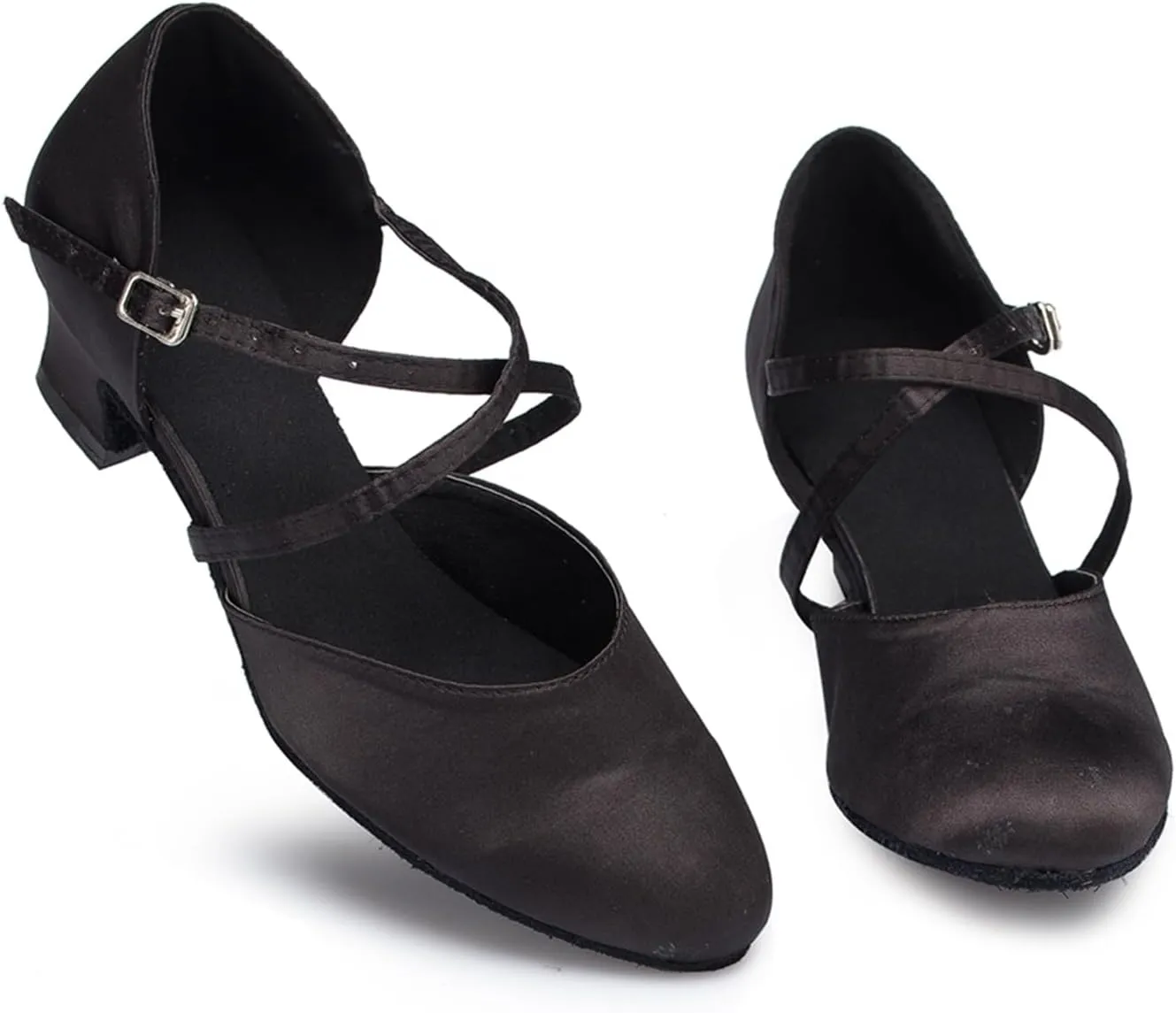 Women's Closed-Toe Ballroom Latin Party Wedding Performance Dance Shoes