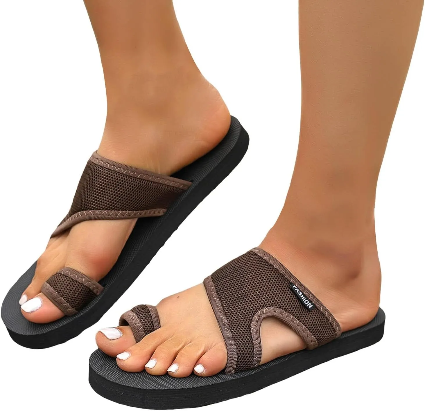 Women's Dressy Flat Sandals Women's Spring And Summer Flat Toe Sandals Fashionable And Casual Open Heeled Beach