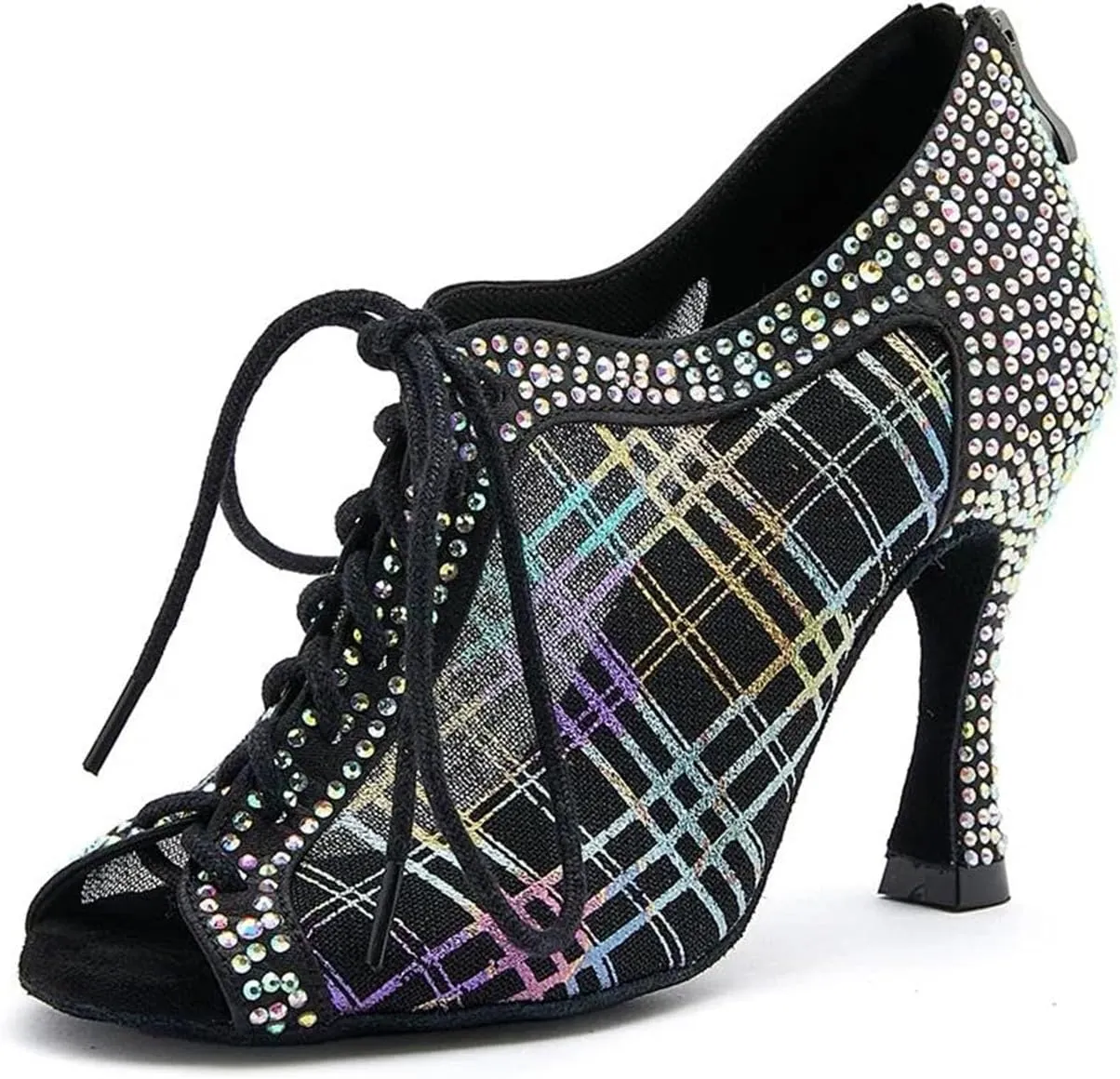 Women's Elegant Latin Dance Shoes - Ballroom Breathable Mesh Lightweight Party Sandals, 5CM/2Inch Heel Height