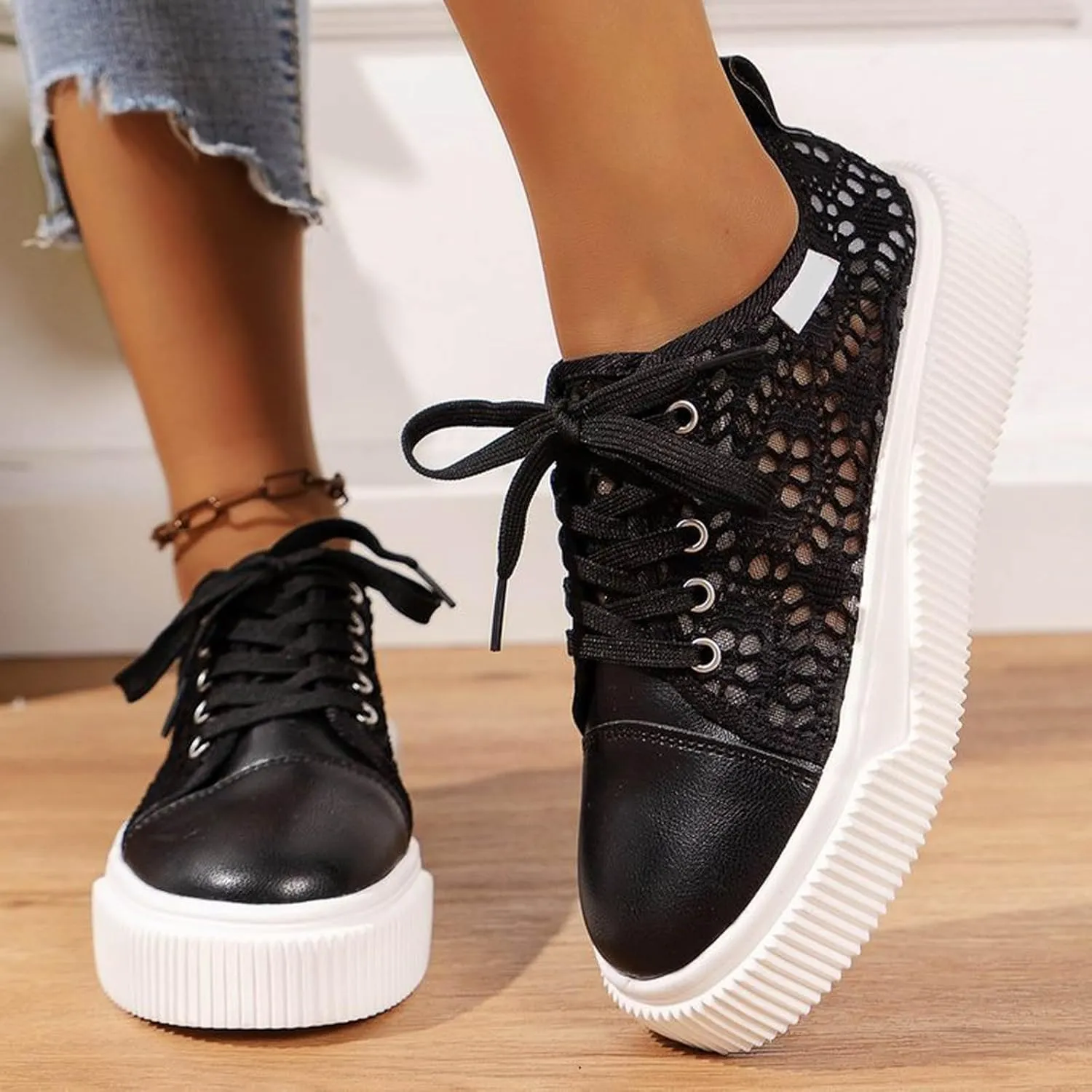 Women's Fashion Sneakers Walking Running Tennis Shoes Lightweight Non Slip Casual Breathable Workout Shoes