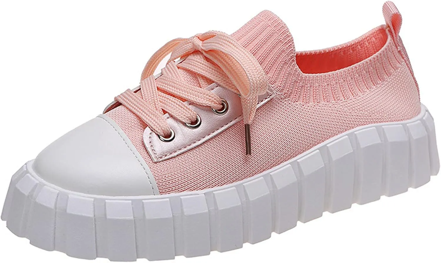 Womens Platform Sneakers White Tennis Shoes Casual Low Top Fashion Sneaker Hiking Workout Sports Gym Footwear