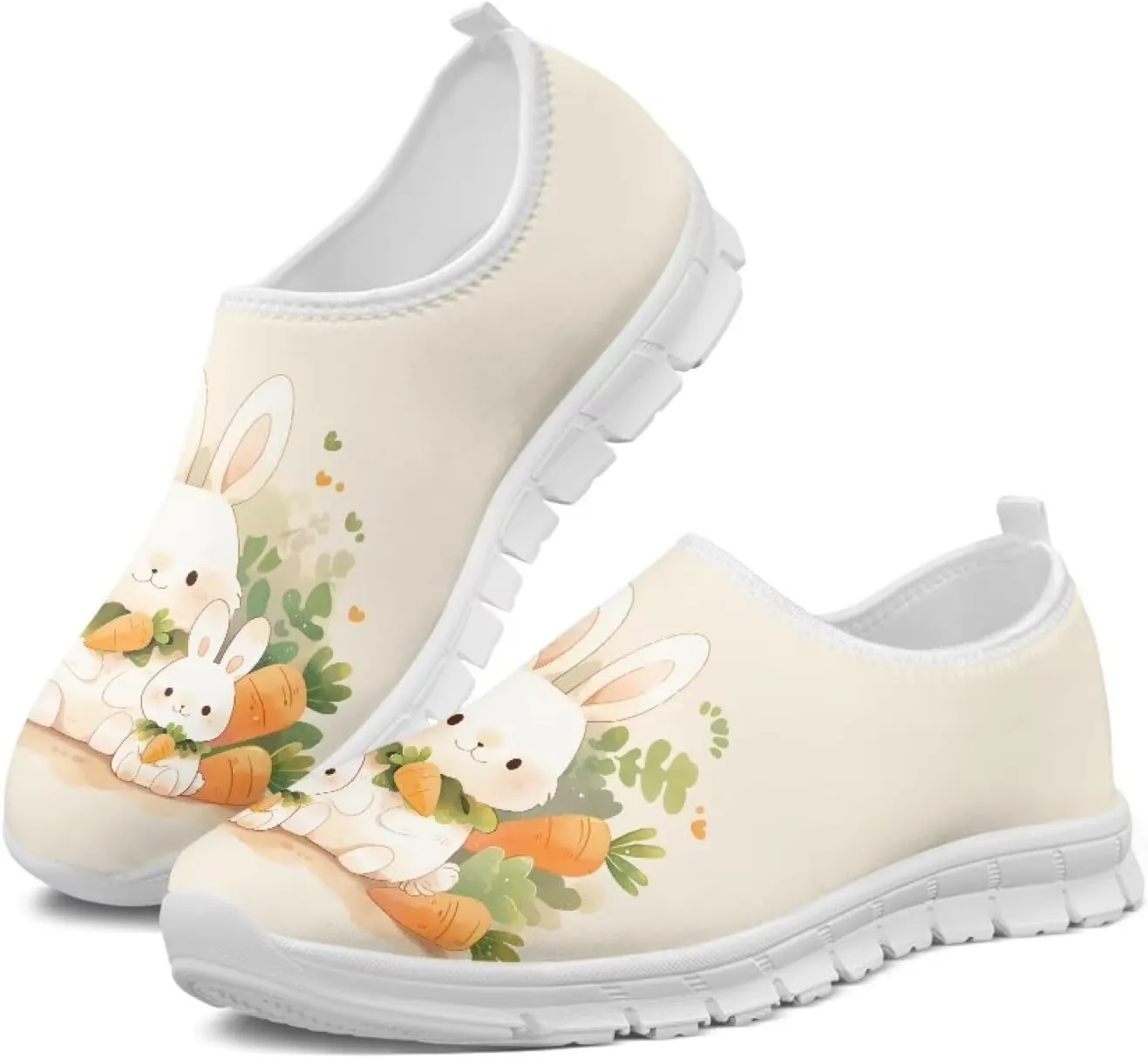 Women's Sneakers Comfy Breathable Lightweight Low Cut Non Slip Walking Running Shoes Valentine's Prints
