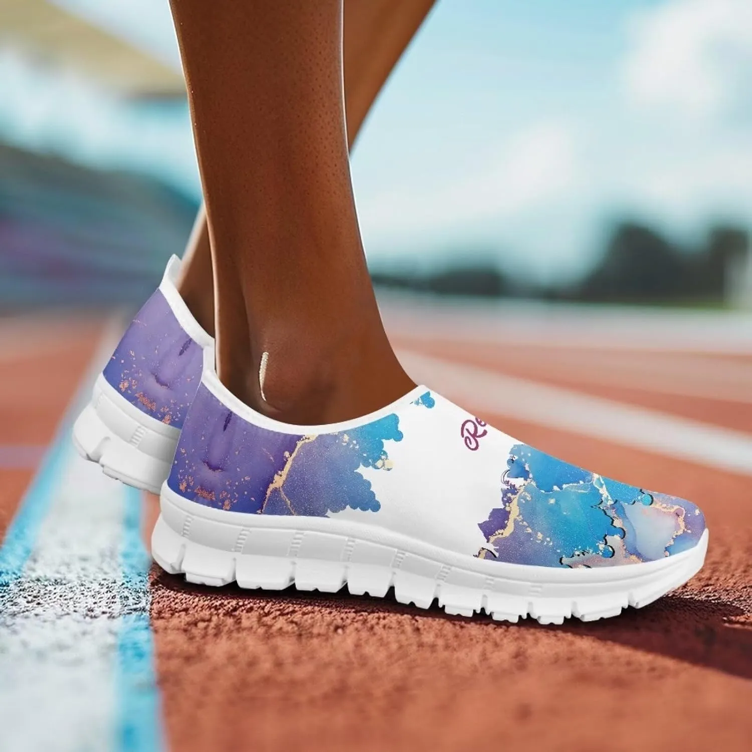 Women's Sneakers Comfy Breathable Lightweight Low Cut Non Slip Walking Running Shoes Valentine's Prints