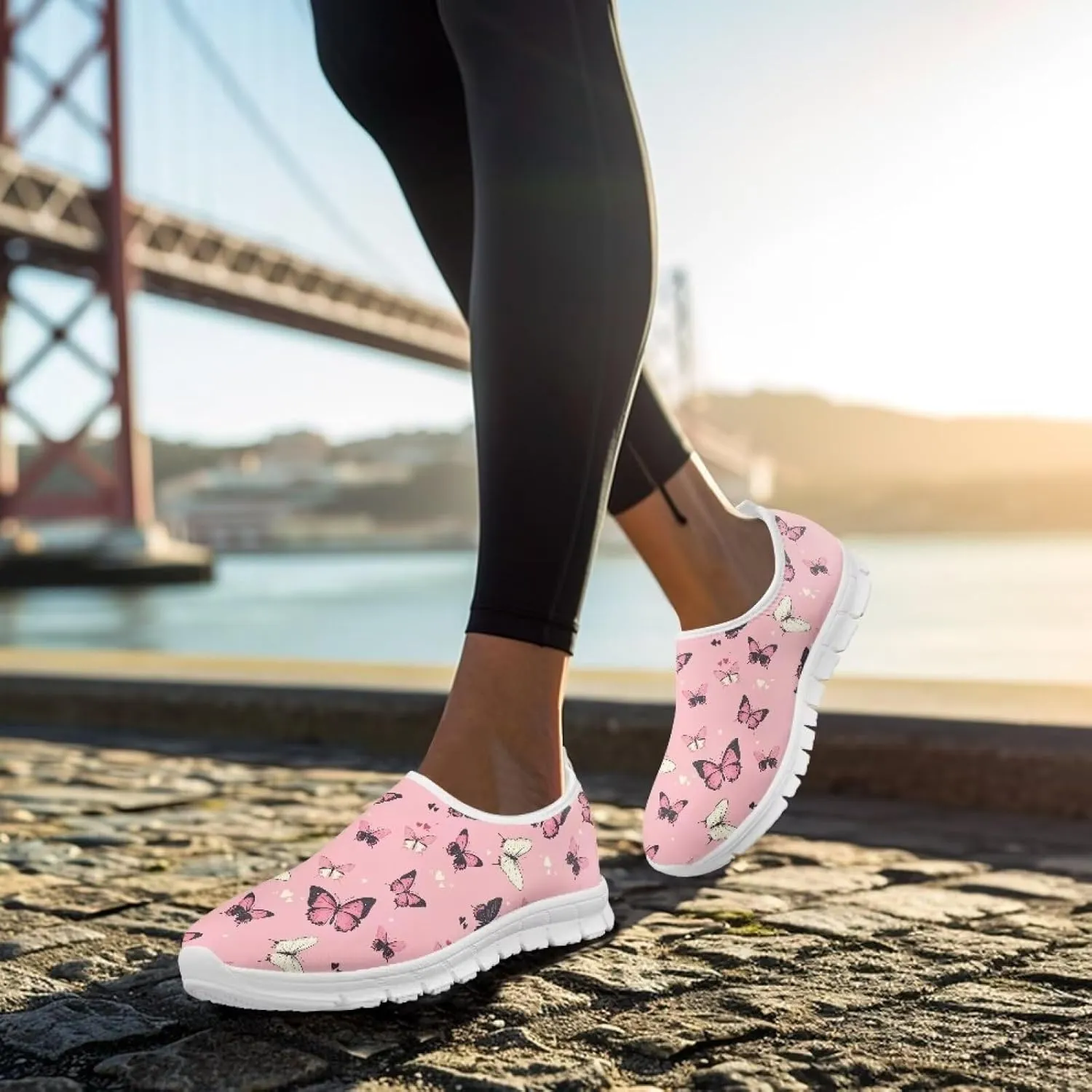 Women's Sneakers Comfy Breathable Lightweight Low Cut Non Slip Walking Running Shoes Valentine's Prints