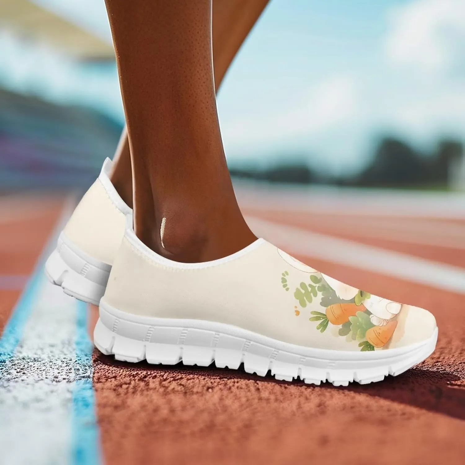 Women's Sneakers Comfy Breathable Lightweight Low Cut Non Slip Walking Running Shoes Valentine's Prints