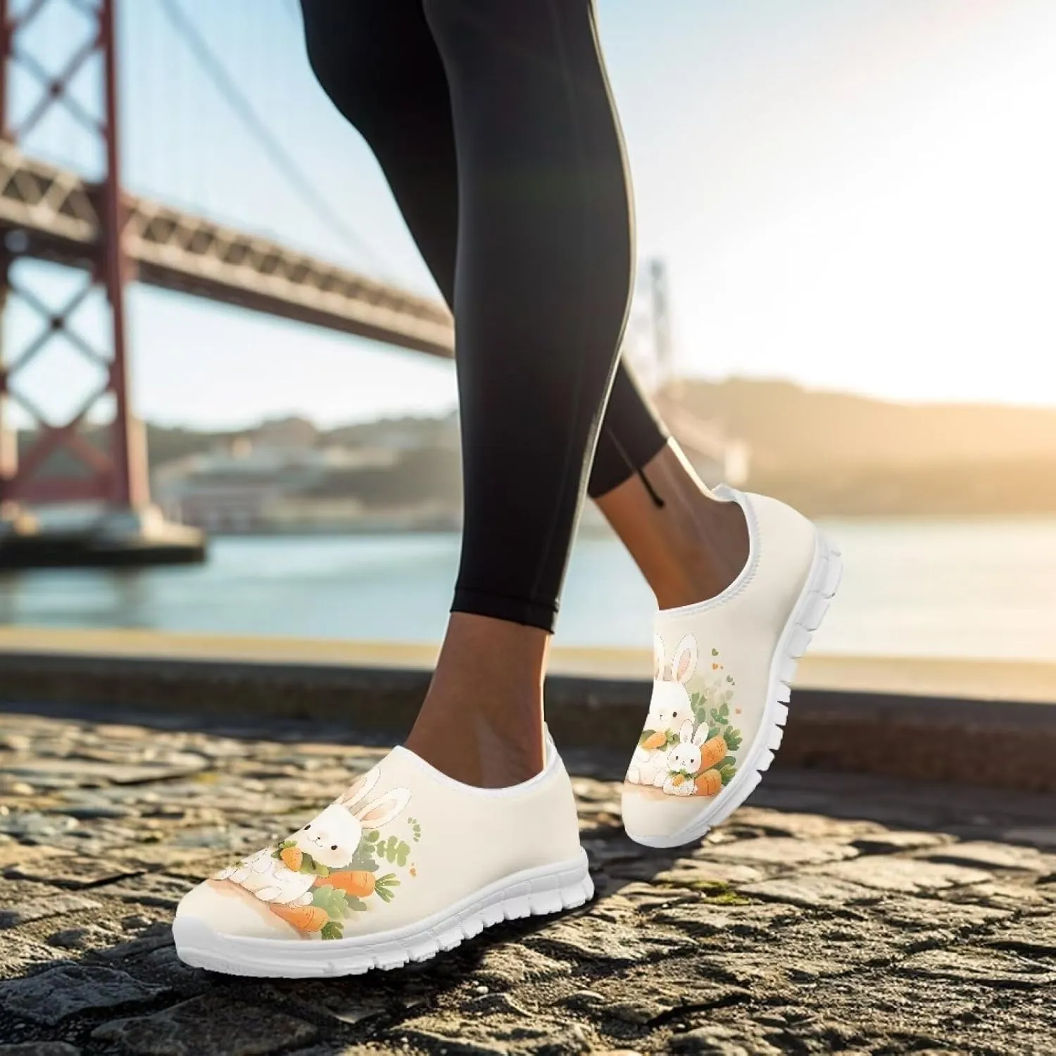 Women's Sneakers Comfy Breathable Lightweight Low Cut Non Slip Walking Running Shoes Valentine's Prints