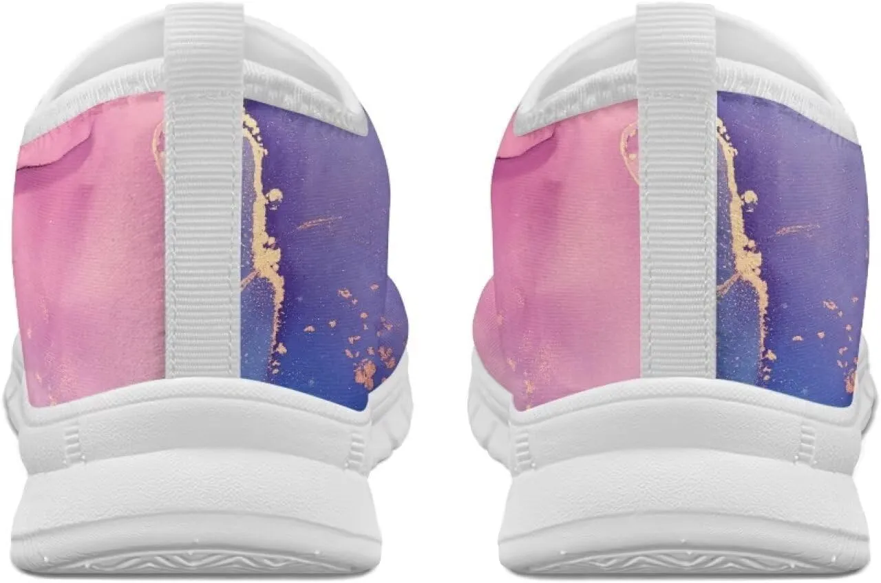 Women's Sneakers Comfy Breathable Lightweight Low Cut Non Slip Walking Running Shoes Valentine's Prints