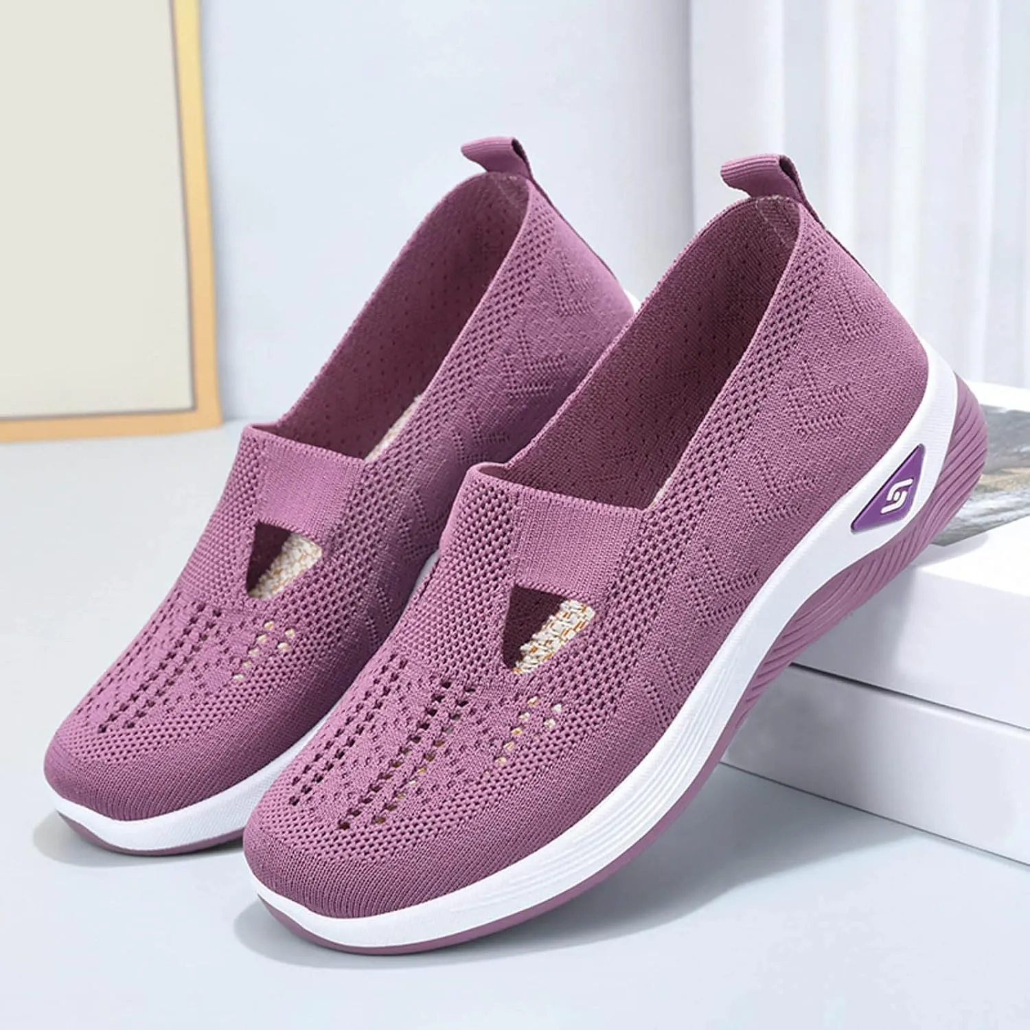 Women's Walking Shoes Cushion Running Tennis Shoes Non-Slip Comfy Breathable Workout Sports Athletic Fashion Sneakers