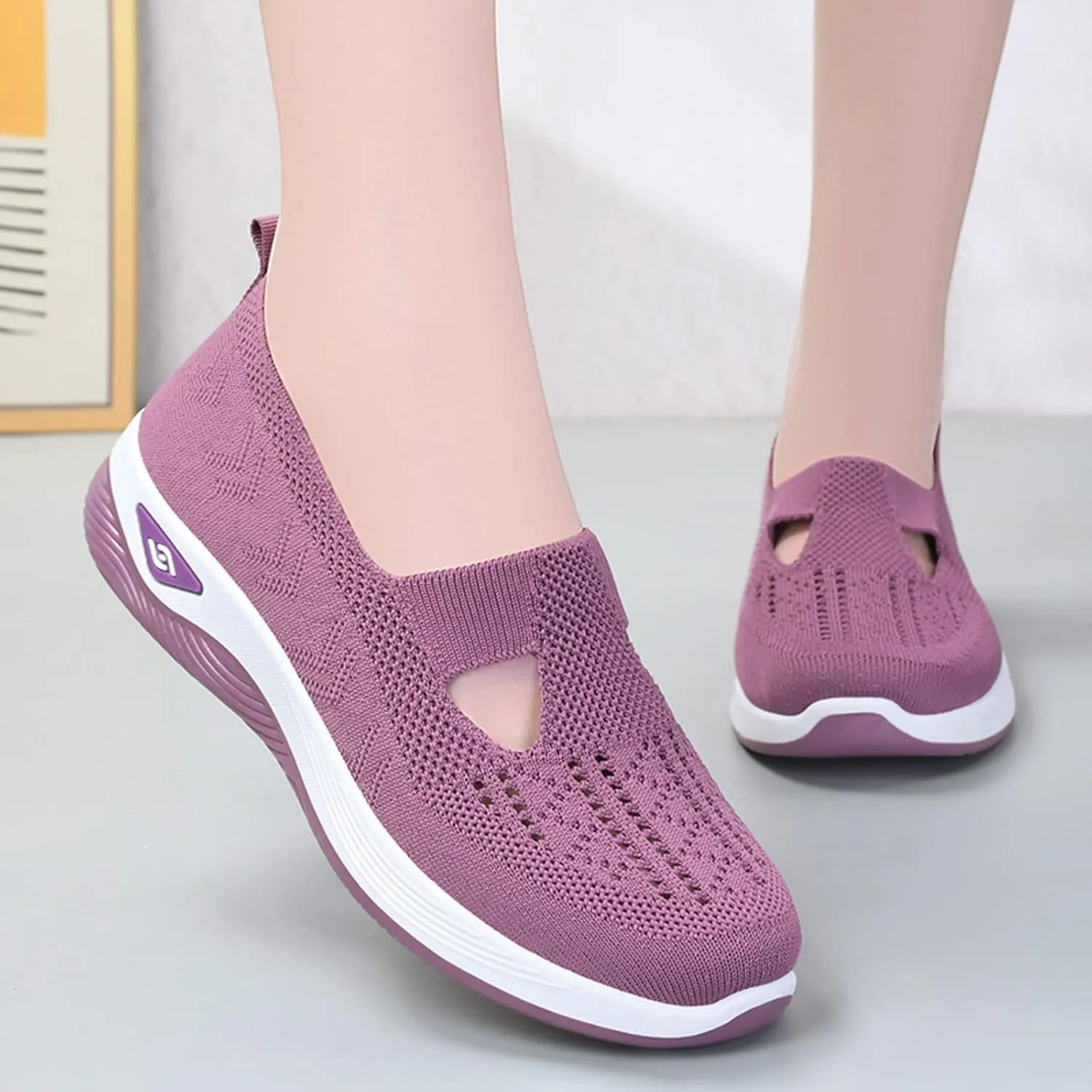 Women's Walking Shoes Cushion Running Tennis Shoes Non-Slip Comfy Breathable Workout Sports Athletic Fashion Sneakers