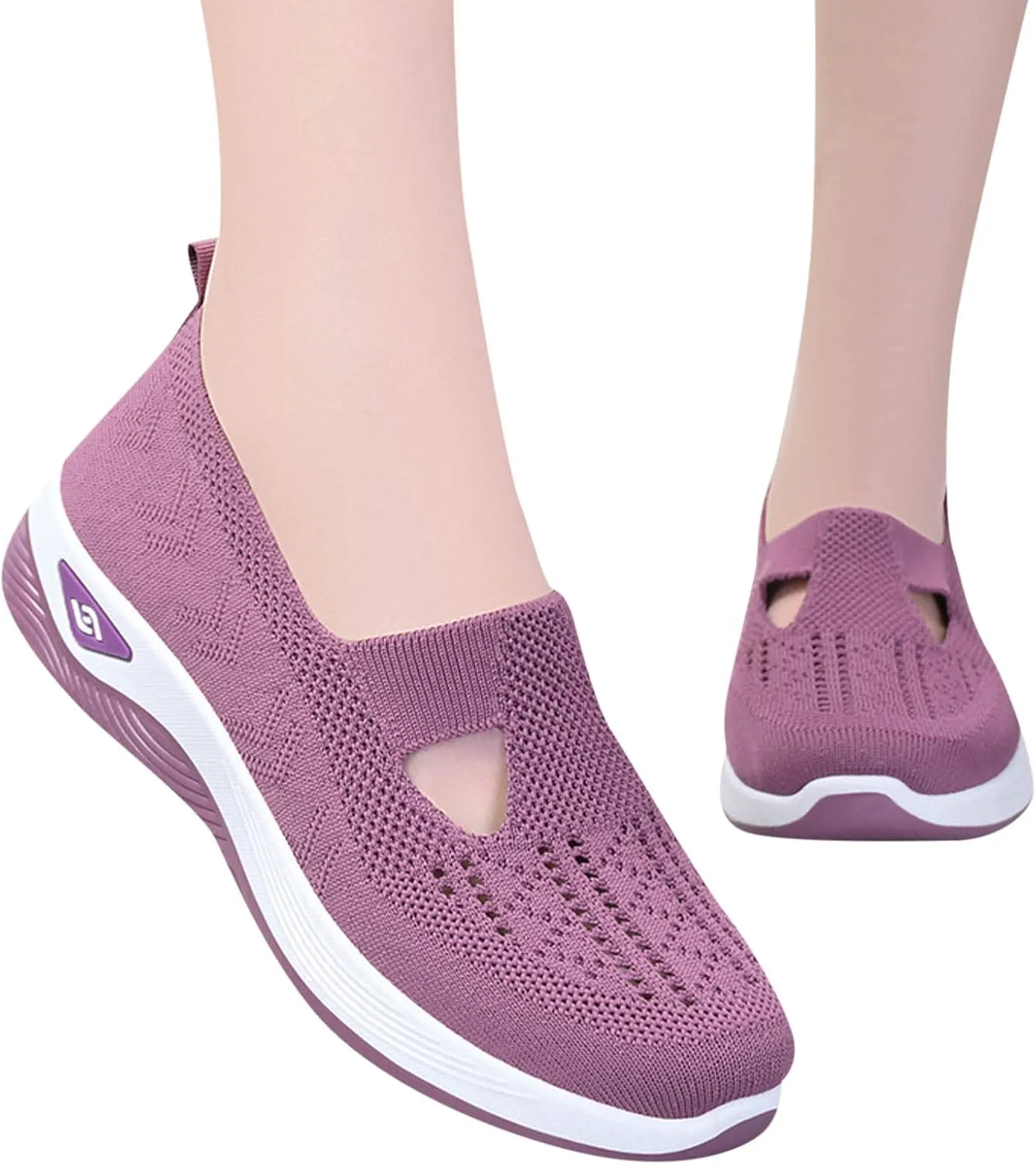 Women's Walking Shoes Cushion Running Tennis Shoes Non-Slip Comfy Breathable Workout Sports Athletic Fashion Sneakers