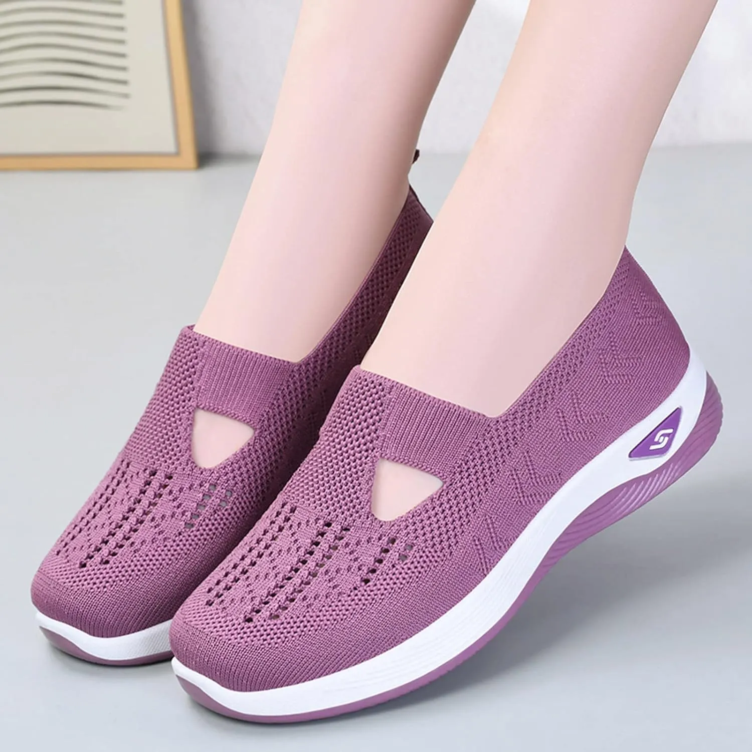 Women's Walking Shoes Cushion Running Tennis Shoes Non-Slip Comfy Breathable Workout Sports Athletic Fashion Sneakers
