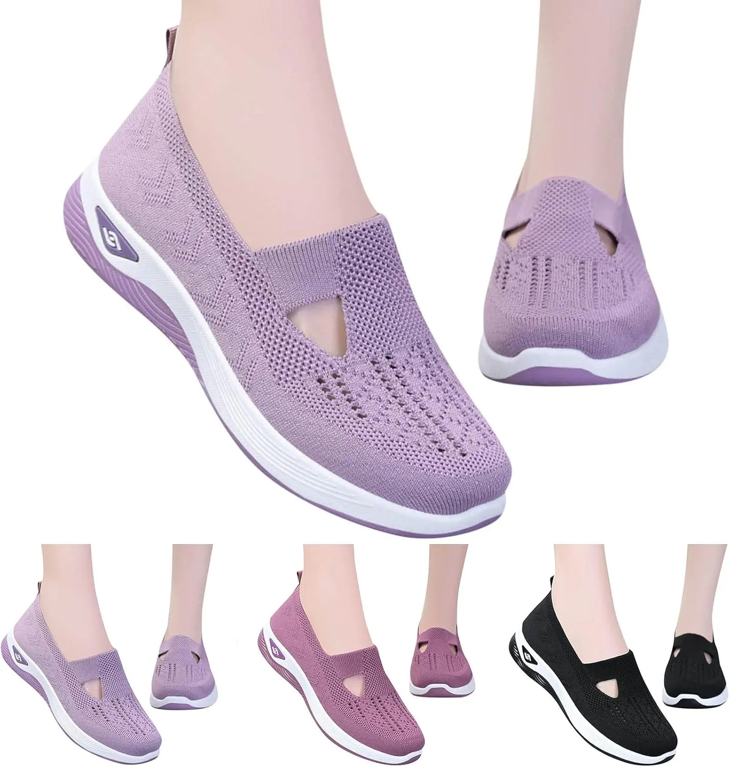 Women's Walking Shoes Cushion Running Tennis Shoes Non-Slip Comfy Breathable Workout Sports Athletic Fashion Sneakers