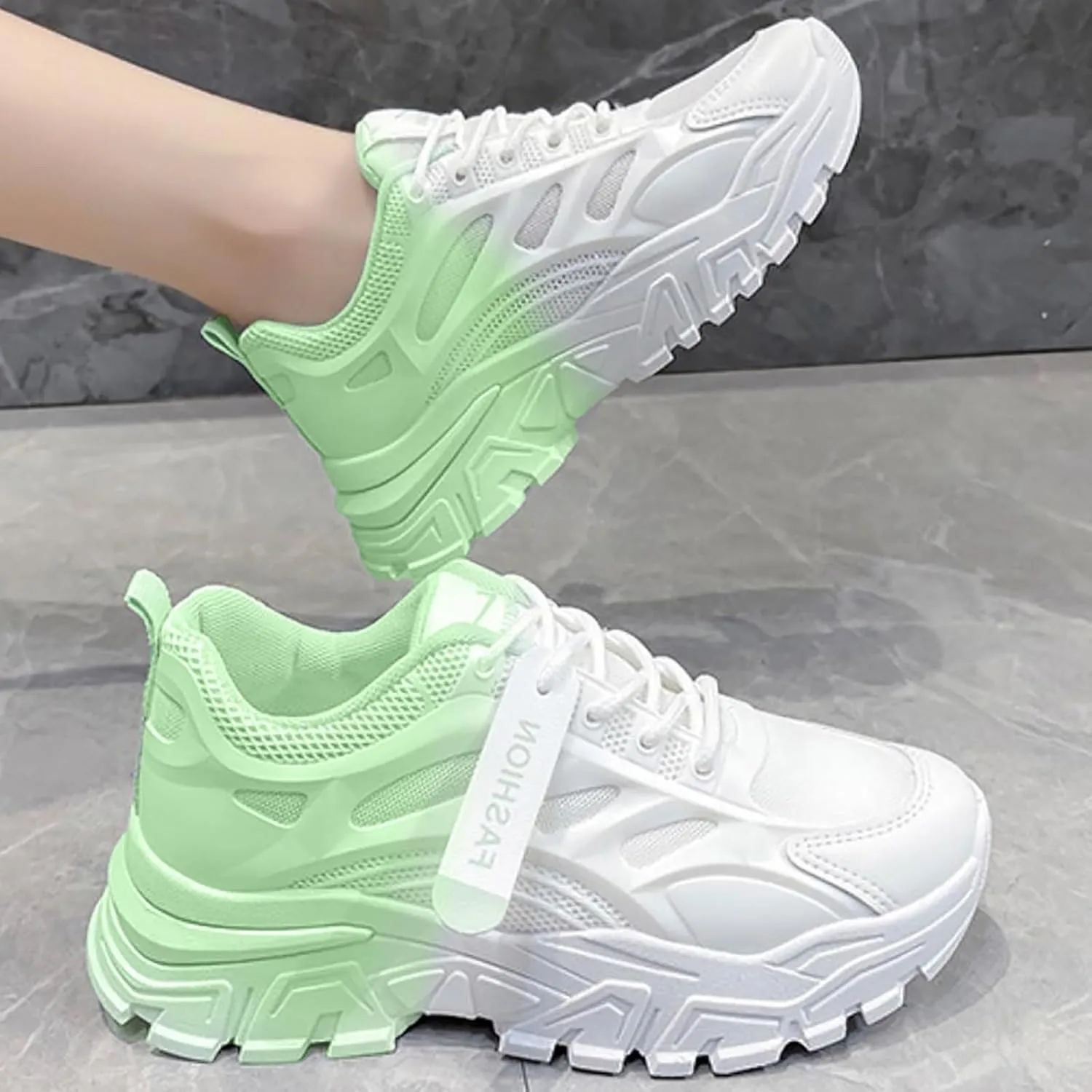 Women's Walking Shoes Lightweight Workout Casual Thick Sole Non Slip Fashion Sneakers Comfy Sport Shoes for Women