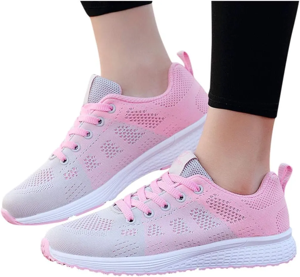 Women's Walking Shoes Mesh Breathable Lightweight Fashion Mens Tennis Shoes Lightweight Men's Casual Dress Shoes Brown Sneakers Waterproof Tennis Shoe Trainers Shoe