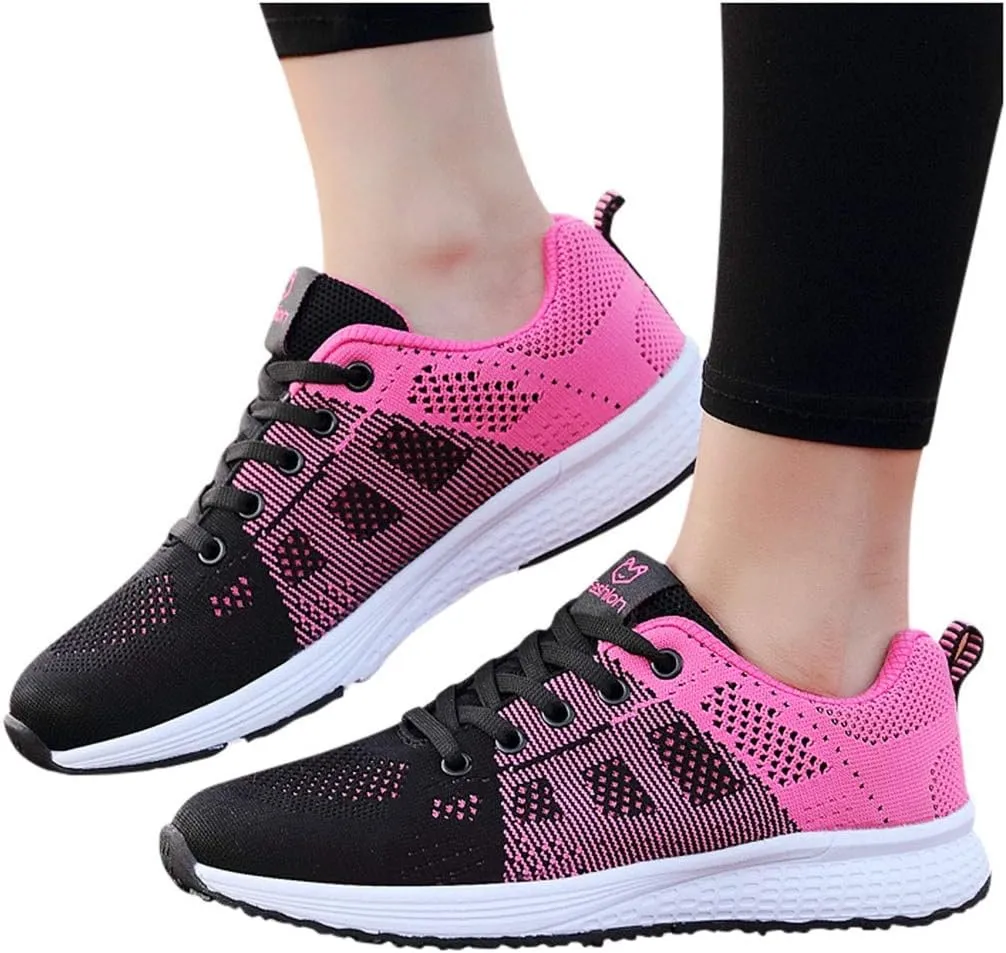 Women's Walking Shoes Mesh Breathable Lightweight Fashion Mens Tennis Shoes Lightweight Men's Casual Dress Shoes Brown Sneakers Waterproof Tennis Shoe Trainers Shoe