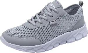 Women's Walking Shoes Mesh Breathable Lightweight Fashion Mens Tennis Shoes Lightweight Men's Casual Dress Shoes Brown Sneakers Waterproof Tennis Shoe Trainers Shoe